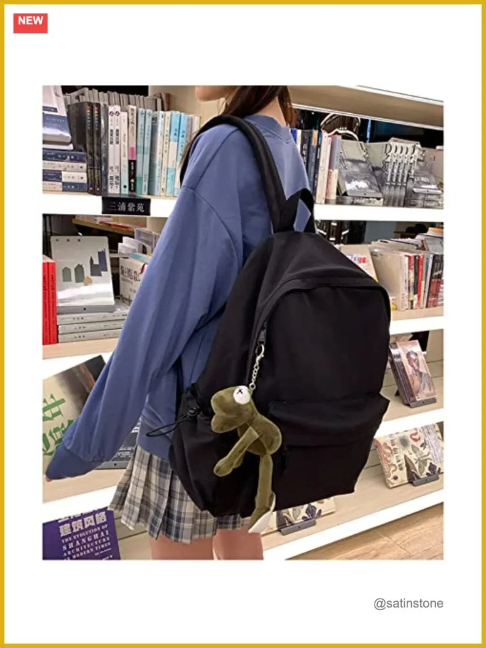 Waterproof School Backpack with Laptop Compartment, Lightweight Nylon Daypack